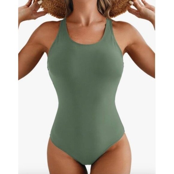 Women's One Piece Swimsuit Tummy Control Slimming Bathing Suit, M - Picture 1 of 7